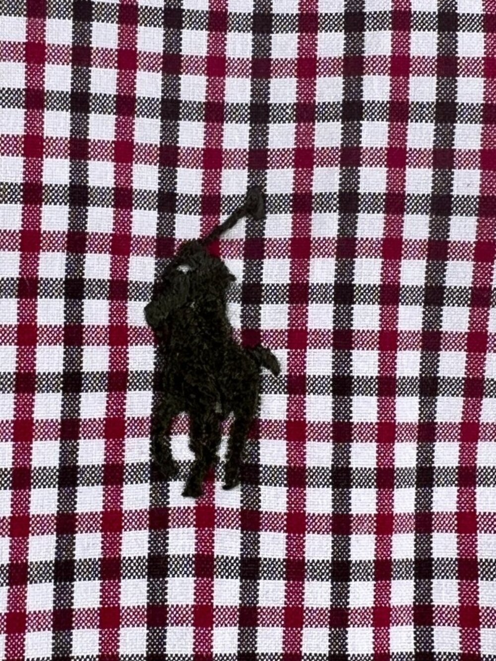 Ralph Lauren Button Up Shirt Long Sleeve 17 34/35 Red White Check Classic EUC